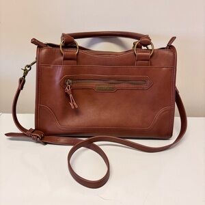 Frye & Co. Faux Leather Satchel Crossbody Bag Women